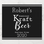 Gepersonaliseerde geHomebreide bier Bier Etiket (Enkel label)