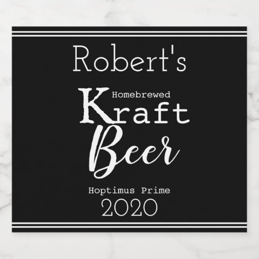 Gepersonaliseerde geHomebreide bier Bier Etiket (Enkel label)