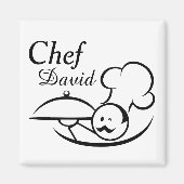 Gepersonaliseerde geïllustreerde Chef Magneet (Voorkant)