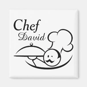 Gepersonaliseerde geïllustreerde Chef Magneet