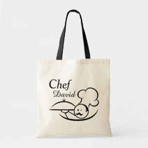 Gepersonaliseerde geïllustreerde Chef Tote Bag