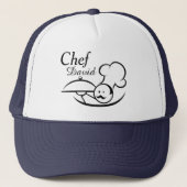Gepersonaliseerde geïllustreerde Chef Trucker Pet (Voorkant)