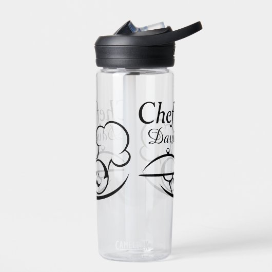 Gepersonaliseerde geïllustreerde Chef Waterfles (Links)