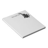 Gepersonaliseerde geïllustreerde Melanoïde Axolotl Notitieblok (Schuin)