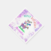 Gepersonaliseerde geitenlammeren Birthday Party Servet (Hoek)