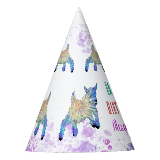 Gepersonaliseerde geitenpartij feesthoedjes (Voorkant)