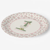 Gepersonaliseerde Gekke Gans Eerste Verjaardag Bor Papieren Bordje (Gekanteld)