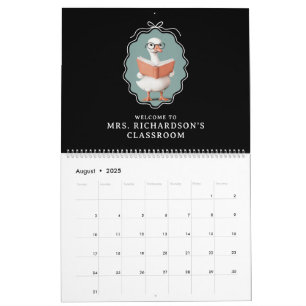 Gepersonaliseerde Gekke Goose Teacher Club Klaslok Kalender