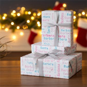Gepersonaliseerde Gekleurde Naam Gift Wrapping Pap Cadeaupapier