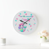 Gepersonaliseerde Gekleurde Zeemeermin Muur Klok (Huis)