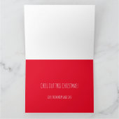 Gepersonaliseerde Gekoelde Polar Beer Kerst Kaart (Binnen)