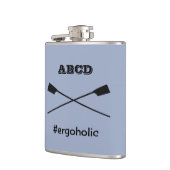 Gepersonaliseerde gekruiste roeiers grappige roeie heupfles (Links)