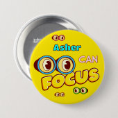 Gepersonaliseerde Gele Affirmatie Grappige Verreki Ronde Button 7,6 Cm (Voorkant /achterkant)