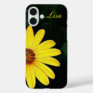 Gepersonaliseerde Gele Bloem Apple iPhone Case
