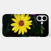 Gepersonaliseerde Gele Bloem Apple iPhone Case (Achterkant (horizontaal))
