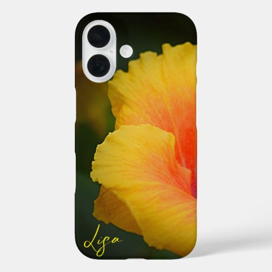 Gepersonaliseerde Gele Bloem Apple iPhone Case (Achterkant)