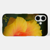 Gepersonaliseerde Gele Bloem Apple iPhone Case (Achterkant (horizontaal))