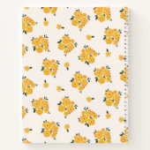 Gepersonaliseerde Gele Bloemen Dagboek Notitieboek (Achterkant)