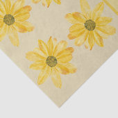 Gepersonaliseerde Gele Bloemen Weefsel Papier Wrap (Detail)