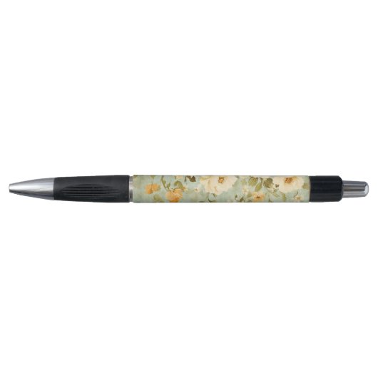 Gepersonaliseerde Gele Cream Bloemen Business Pen (Voorkant)