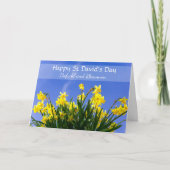 Gepersonaliseerde Gele Daffodils St David's Day Kaart (Voorkant)