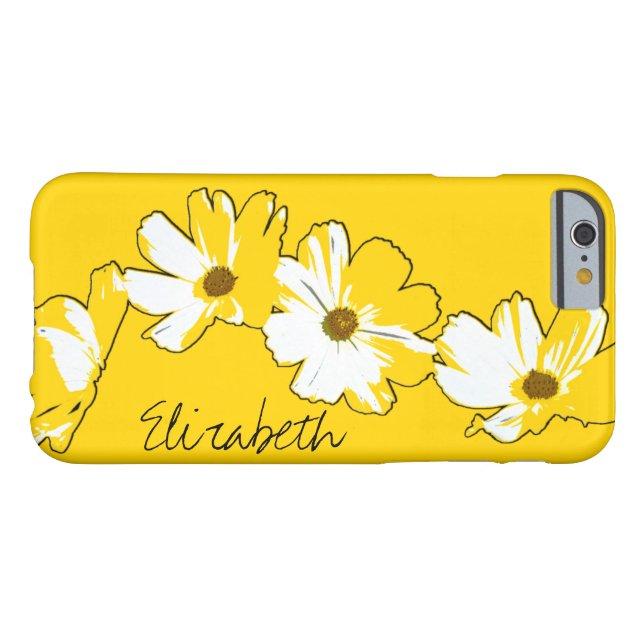 Gepersonaliseerde gele Daisy Chain Case-Mate iPhone Case (Achterkant Horizontaal)