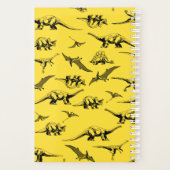 Gepersonaliseerde Gele Dinosaur Planner voor Kinde (Achterkant)