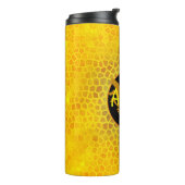 Gepersonaliseerde gele dinosaurus verbergen thermosbeker (Gedraaid links)