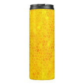 Gepersonaliseerde gele dinosaurus verbergen thermosbeker (Achterkant)