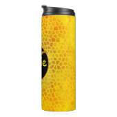 Gepersonaliseerde gele dinosaurus verbergen thermosbeker (Geroteerd rechts)