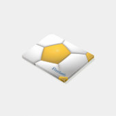 Gepersonaliseerde Gele Football Saucer Post-it® Notes (Schuin)