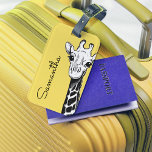 Gepersonaliseerde Gele Giraffe Bagagelabel<br><div class="desc">De schattige gele giraffe gepersonaliseerde naam bagagelabel is een uniek en attent geschenk dat perfect zou zijn voor vele gelegenheden, waaronder Moederdag, afstuderen, Kerstmis en verjaardagen. Niet alleen is het een stijlvolle manier om uw bagage te accessoire, maar dit bagagelabel biedt een persoonlijke touch die het nog betekenisvoller maakt. Gemaakt...</div>