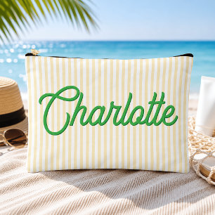 Gepersonaliseerde Gele Gouden Zanden Reis Pouch Etui