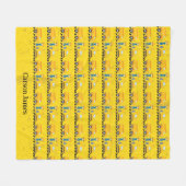 Gepersonaliseerde Gele Kinderen voor bouwkundig ge Fleece Deken (Voorkant (Horizontaal))