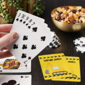 Gepersonaliseerde Gele Kinderen voor bouwvoertuige Pokerkaarten (Insitu)