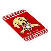 Gepersonaliseerde gele lab puppy ijs magneet (Rechterzijde)