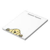 Gepersonaliseerde gele labrador die je Notitieblok (Linkerzijde)