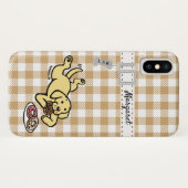 Gepersonaliseerde gele labrador en Doughnoten Case-Mate iPhone Case (Achterkant (horizontaal))