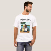 Gepersonaliseerde gele labrador en mam Long T-shirt (Voorkant volledig)