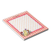 Gepersonaliseerde gele labrador & groen notitieblok (Schuin)