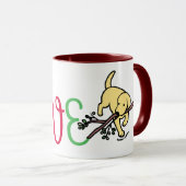 Gepersonaliseerde gele Mok van de Arbeidsmassa (Voorkant rechts)