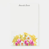 Gepersonaliseerde gele narcis bloemnoten post-it® notes (Voorkant)