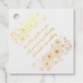 Gepersonaliseerde gele paarse uitnodiging. bedankjes labels (Voorkant)