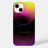 Gepersonaliseerde gele radiale textuur iphone 15 Case-Mate iPhone case (Achterkant)