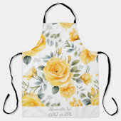 Gepersonaliseerde Gele Roos & RX Apotheek Schort (Voorkant)