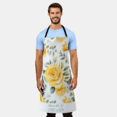 Gepersonaliseerde Gele Roos & RX Apotheek Schort (Gedragen)