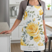 Gepersonaliseerde Gele Roos & RX Apotheek Schort