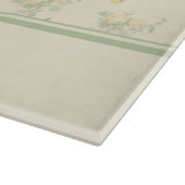 Gepersonaliseerde gele rozen van glaswafels snijplank (Hoek)