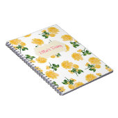 Gepersonaliseerde gele rozen witte laptop notitieboek (Rechterzijde)