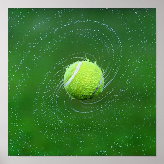 Gepersonaliseerde gele tennisbal poster (Voorkant)